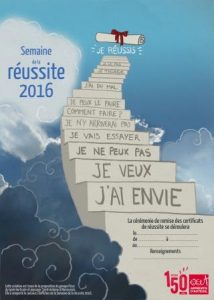 L'affiche de l'édition 2016 de la Semaine de la réussite réalisée par des jeunes du lycée horticole et paysager Saint-Antoine (91).