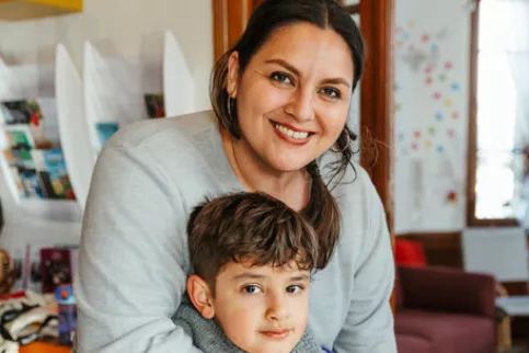 maman avec ses enfants 