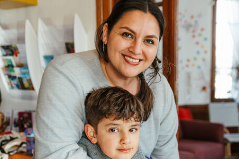 maman avec ses enfants 