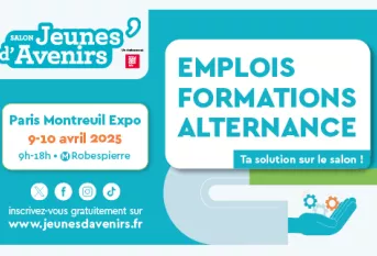 Affiche du Salon Jeunes d'Avenir des 9 et 10 avril 2025