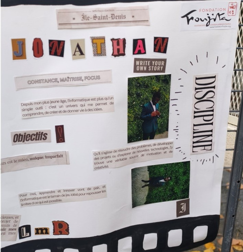 Deuxième partie de la fresque réalisée par les jeunes du projet Objectif Clique