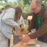 un professeur et un élève en ébénisterie réalisent un nichoir à mésanges